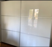 Armoire Dressing Cinna Ligne Roset Filmore Square blanc laqué latérale ébène