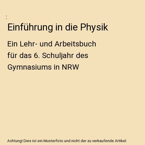 Einführung die physik - einführung, in