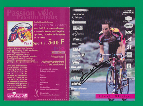 Cyclisme carte cycliste lenaic - cyclisme,