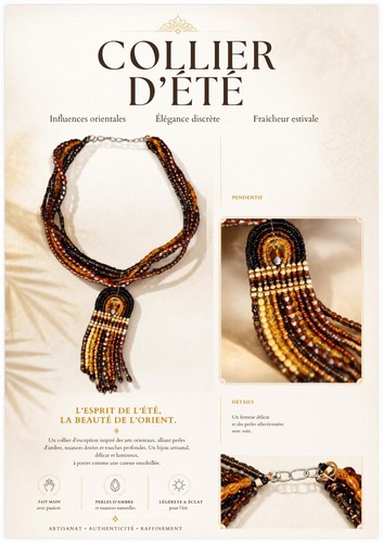 Collier été pierres - d'été,,