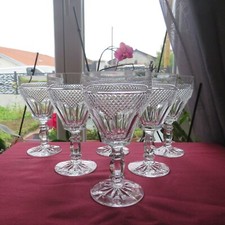 6 verres a vin rouge cristal