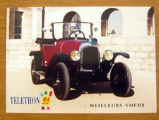 CITROËN 5 CV TORPEDO 1923 Carte de Voeux téléthon 1999 CP Automobile ancêtre 