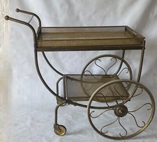 (1885-1967)Bar Roulant En Laiton De Josef Frank pour Svenskt Tenn, Suède