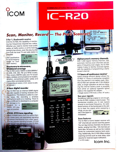 Icom r20 scanner - ic-r20,