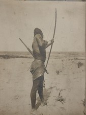 Photographie  ancienne Afrique   Ethnographique Guerrier Arc