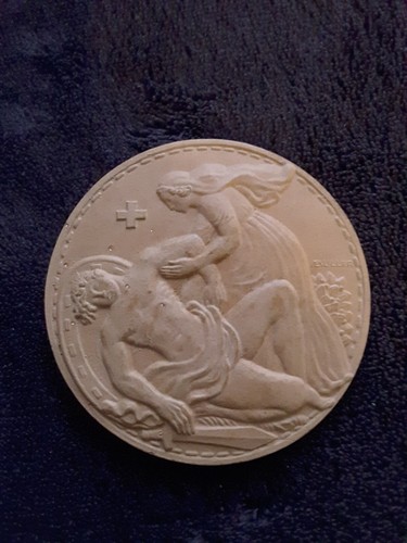 Médaille croix rouge - croix, terre