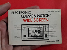 Manuel livre Nintendo Game and Watch Octopus Vintage 1981 RARE !!!