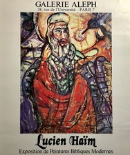 Lucien Haïm — peintures bibliques — affiche d'exposition - galerie Aleph — 1978.