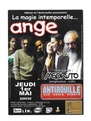 Flyer ange concert live - concert, a