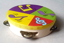 TAMBOURIN ENFANT BOIS NOTES DE