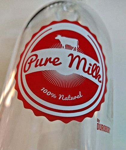 Bouteille lait verre - bouteille, de