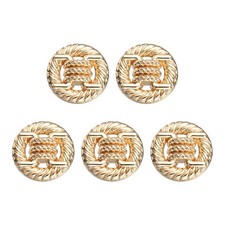 5pcs Boutons Ronds En Métal