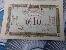 billet de 0,10 fr la R.C.F.T.O