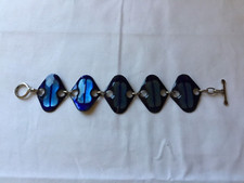Bracelet émaux bleu en très