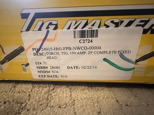 Tig torch with fixed - with, 150