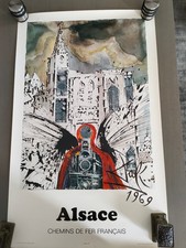 Affiche "ALSACE"par DALI pour musée du chemin de fer SNCF"