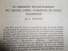 Charente gisement peu-richardien du grand lopin Felac j Massaud