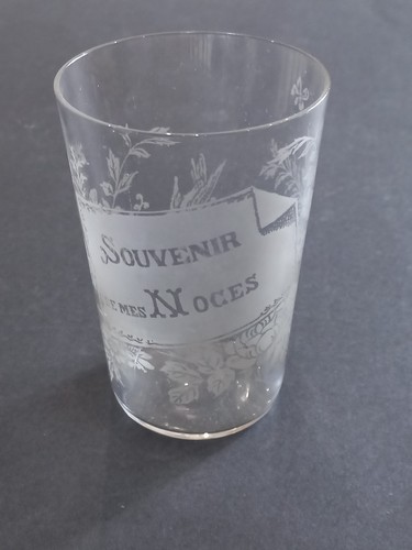Verre gobelet ancien - gobelet, "souvenir