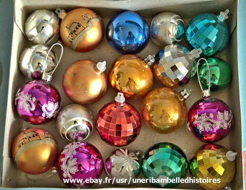 Lot boules noël - 20,