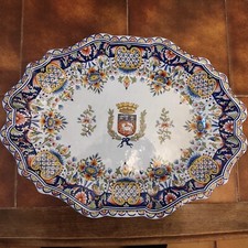 ancien plat ovale en faïence