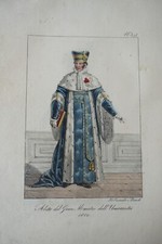 Litho couleur costume portrait - couleur,