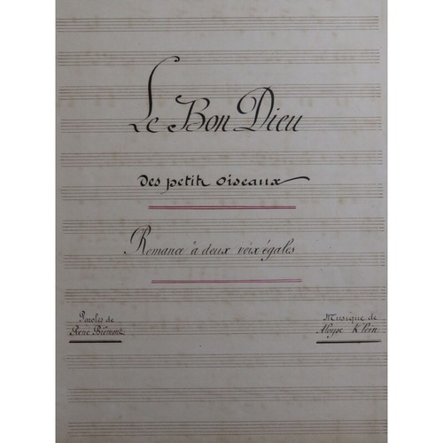 Klein aloyse bon dieu des - le,