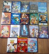 LOT 18 DVD walt disney  PETER PAN ,LE ROI LION, TOY STORY,NEMO,TRON etc.....