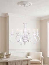 Lustre Classique En Bois Blanc