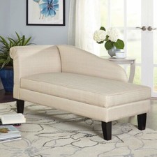 Beige Finish Chaise Lounge