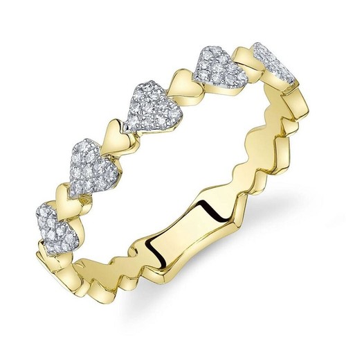 Bague cœur 14k avec - bague,