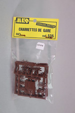 LG1078 MKD Alain Pras 535 Ho 1:87 Train décor Charrette de gare chariot