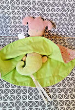 Doudou plat réversible grelot
