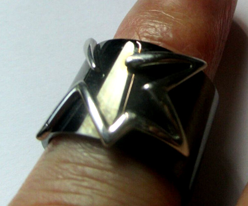 Authentique bague large anneau - authentique,