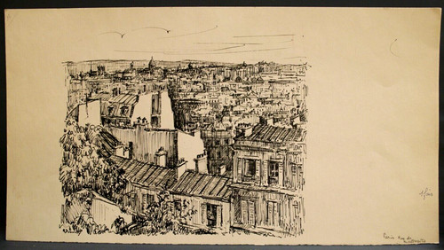 Dessin vers 1950 - , paris