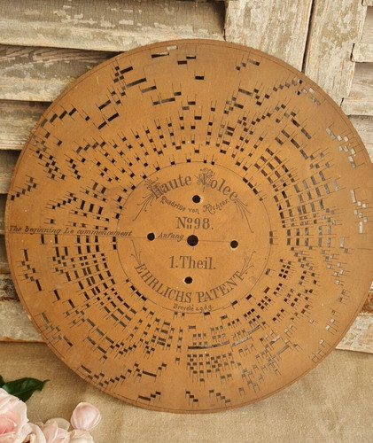 Ancien disque organette 19eme - disque,