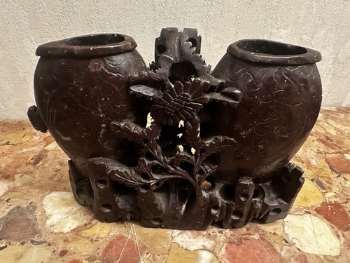 Sculpture chinoise double vase - sculpture,