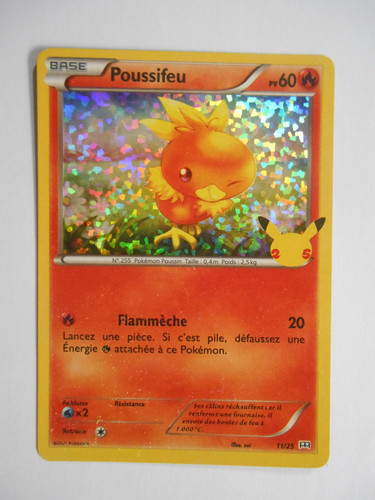 Carte pokémon holo poussifeu - pokémon,
