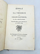 MONTLOSIER - Essai sur la théorie des volcans d’Auvergne - 1802