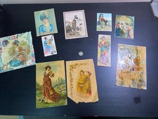 10 grands Chromos - Femmes Costumes - dos blancs - France 1880