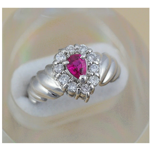 Bague vintage design rubis - vintage,