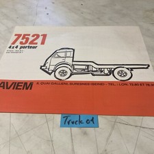 Renault Saviem 7521 porteur 4x4 ancien catalogue prospectus brochure