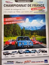 PROGRAMME 2014 CHAMPIONNAT MONTAGNE FFSA  VHC COURSE COTE RETRO COURSE GORDINI