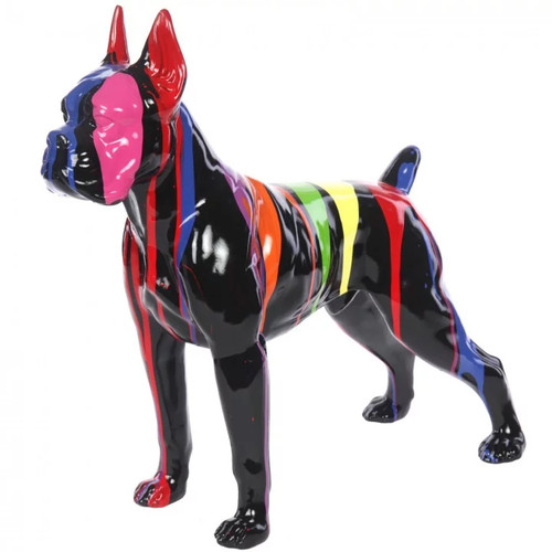 Statue résine chien - résine, boxer