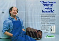 PUBLICITE ADVERTISING 054 1986  SAUTER  chauffe-eau  ( 2 pages)