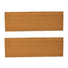 2x Coir Double Porte Tapis coco Intérieur Extérieur Bienvenue Tapis 120 x 40 cm