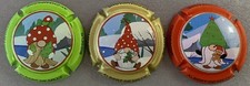 Série de 3 Capsules de champagne Albert De MILLY GNOMES numérotées 180