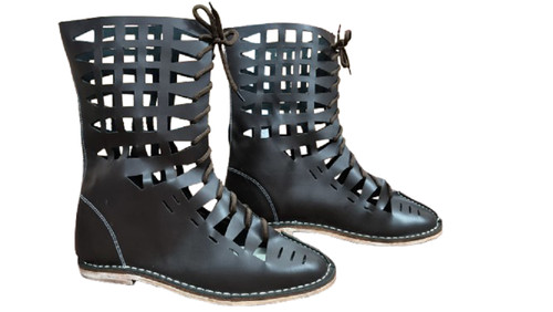 Bottes médiévales cuir - en,