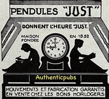 PUBLICITE JUST PENDULETTE