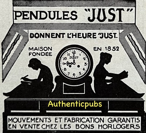 Publicite just pendulette - publicite,