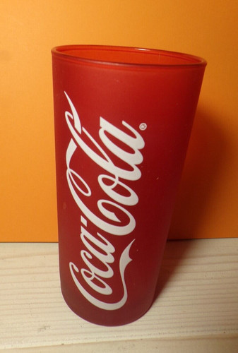 Coca cola verre rouge mat - verre,